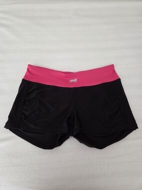 Avia Women's Black Shorts with Hot Pink Waistband